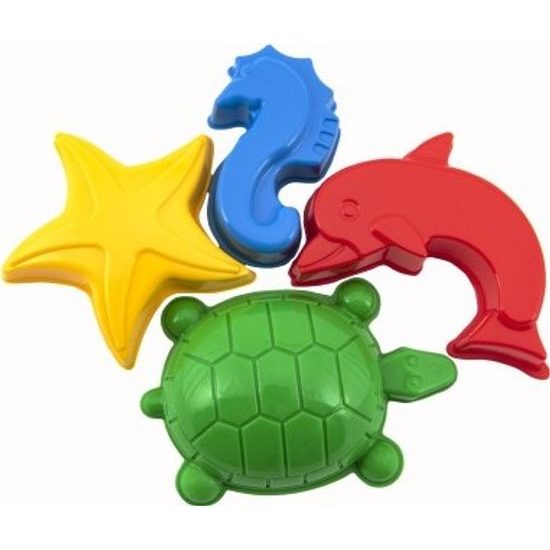 Formičky Bábovky na písek - mořská zvířátka 4 ks