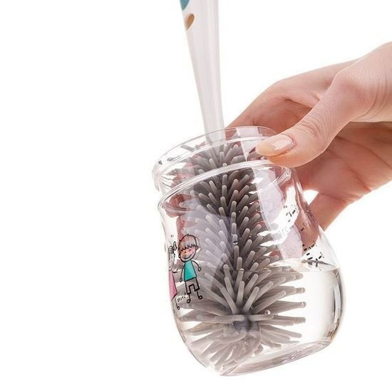 Akuku Silikonový kartáč s podstavcem