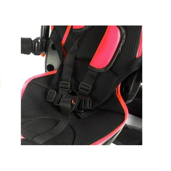 Majlo Toys tříkolka 2v1 s nafukovacími koly PRO600 červená