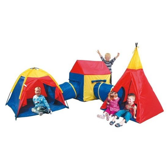 Ecotoys dětský stan 5v1 se 2 tunely