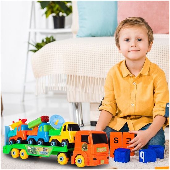 Šroubovací nákladní auto se 3 autíčky Cartoon Vehicle