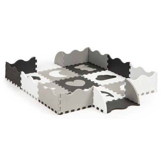Ecotoys XXL pěnová puzzle hrací deka Happy Gray