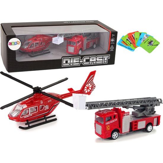 Hasičské auto s vrtulníkem