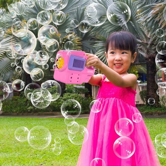 Dětská sekačka s bublifukem 2v1 Bubble Maker - růžová