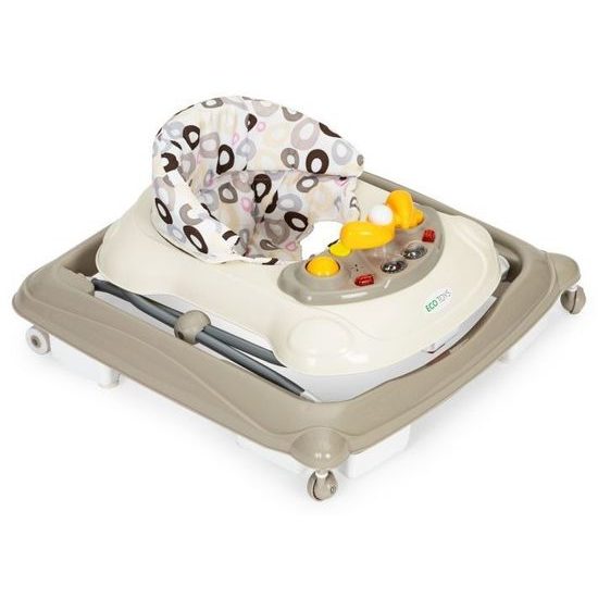 Ecotoys dětské vzdělávací chodítko - béžové