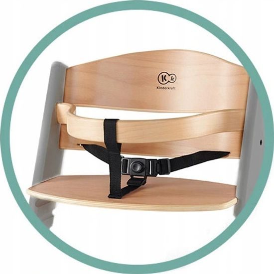 Jídelní židlička Kinderkraft Enock šedá