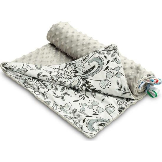 Lehká deka minky šedá Folk