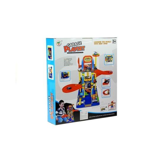 Majlo Toys parkovací garáž s výtahem + 6 autíček