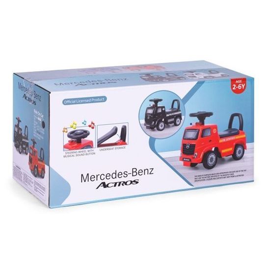 Dětské mini odrážedlo se zvuky Mercedes Actros - červené