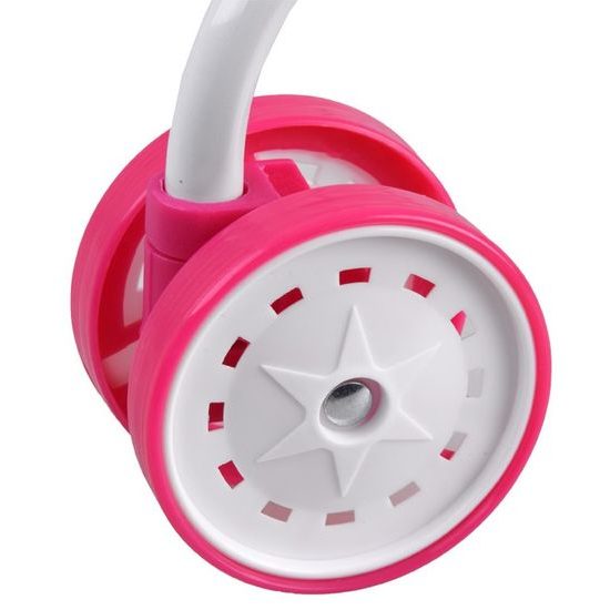 Golfový kočárek pro panenky Alice růžový s květinkami