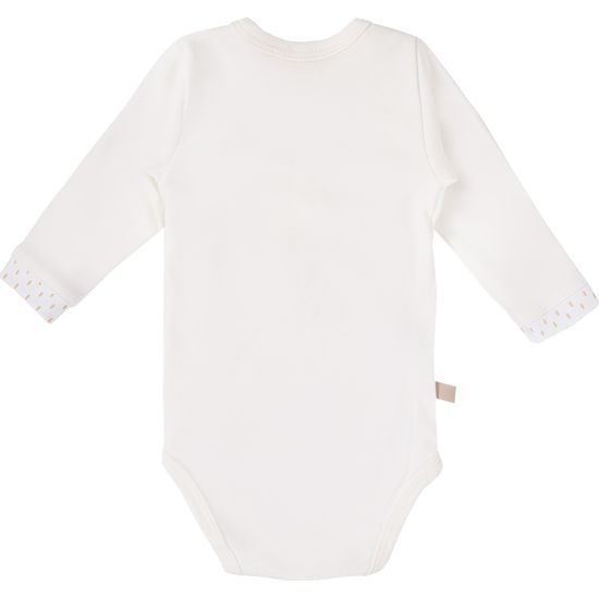 EEVI Kojenecké body s dlouhým rukávem Newborn ecru 50 (0-1m)