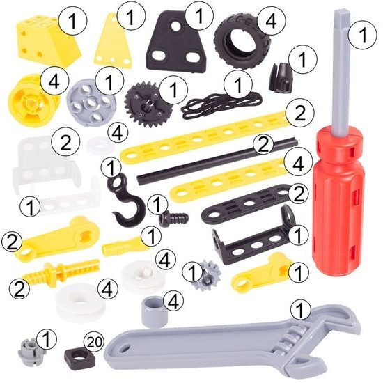 Konstrukční stavebnice 8v1 Build Play 100 dílků