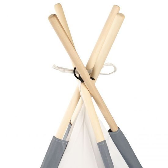 Ecotoys dětský indiánský stan Wigwam šedý
