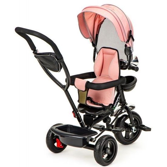 Ecotoys dětská tříkolka s otočným sedadlem Trike 2v1 růžová
