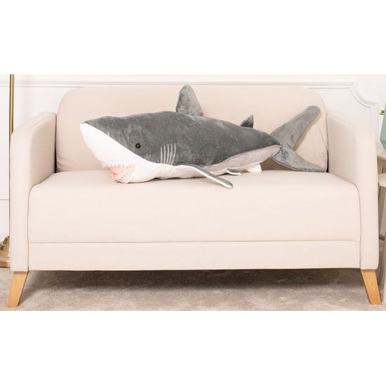 Plyšový žralok Eda 130 cm - šedý