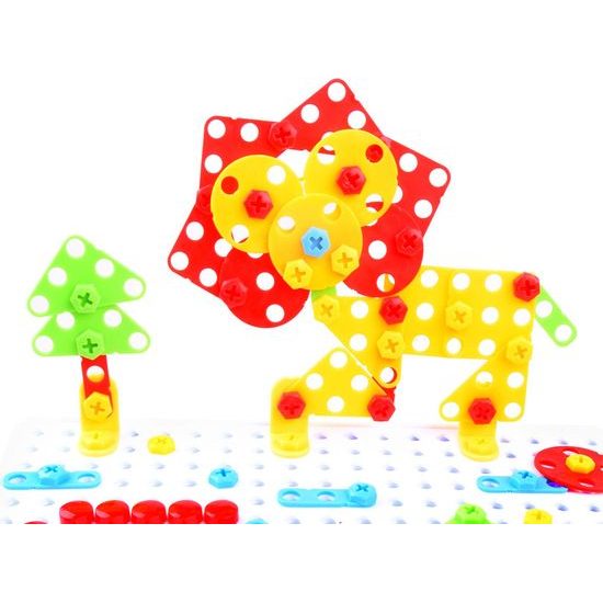 Kreativní konstrukční stavebnice s nářadím 237 ks