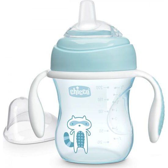 Chicco hrneček učíme se s držadly 200 ml modrá mýval