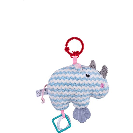 Bali Bazoo Závěsná hračka na kočárek Nosorožec, modrá/bílá