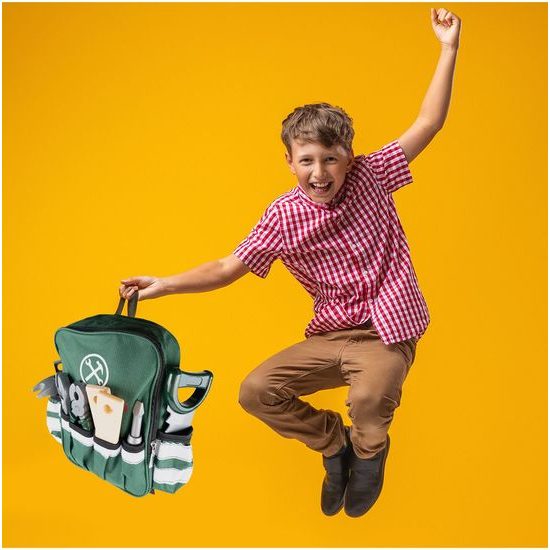 Sada dětského nářadí s vrtačkou na baterie v batůžku Craft Toolbox