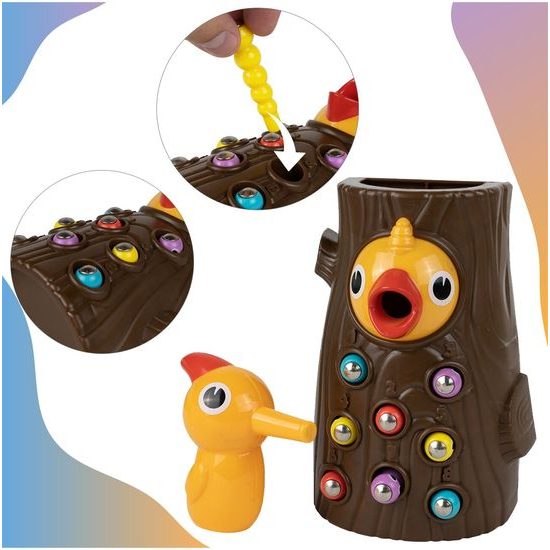 Magnetická hra pro děti Datel a červíci