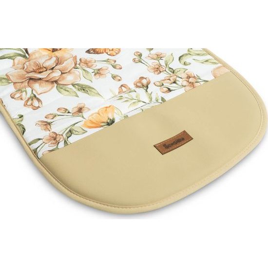 Vložka do kočárku Velvet - béžová s květy