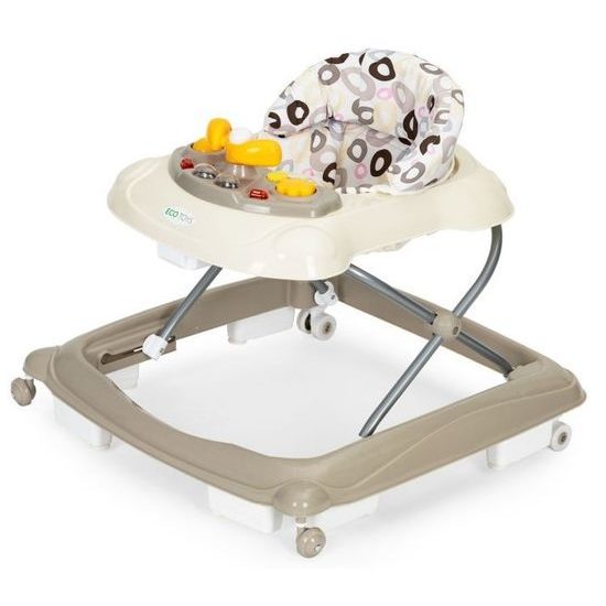 Ecotoys dětské vzdělávací chodítko - béžové