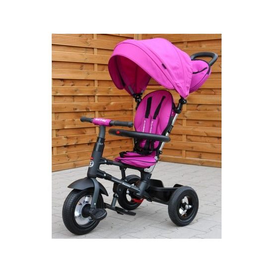 Majlo Toys dětská tříkolka Discovery 380 nafukovacími koly růžová