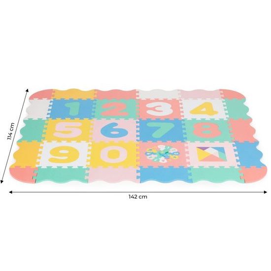 IPlay pěnová puzzle hrací deka s hodinami