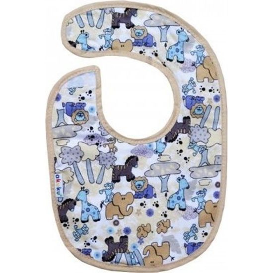 AKUKU Bryndáček froté Baby bib malý - dívčí vzor