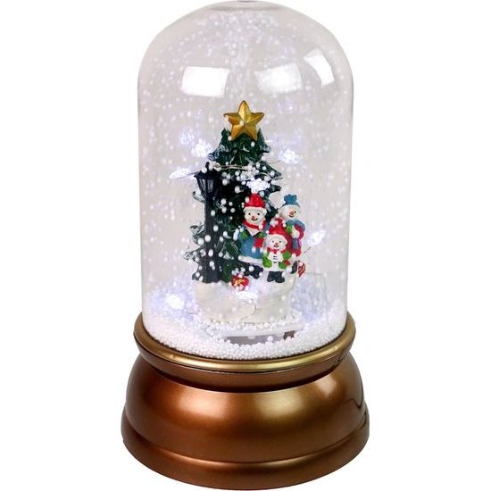 Vánoční svítící sněžítko s hudbou sněhuláci