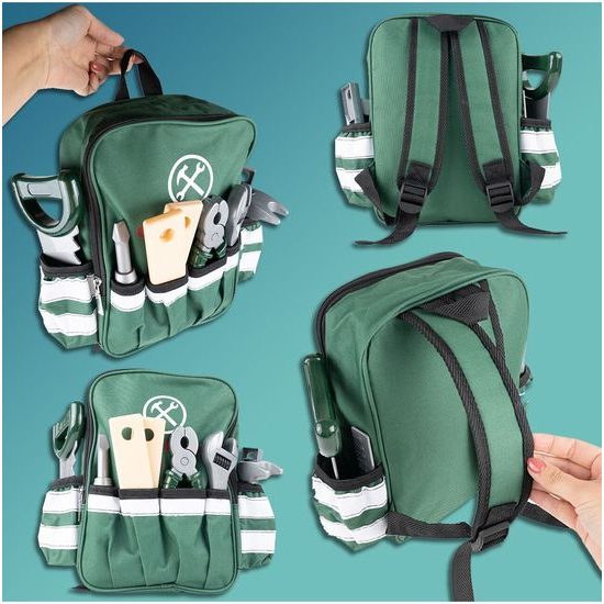 Sada dětského nářadí s vrtačkou na baterie v batůžku Craft Toolbox