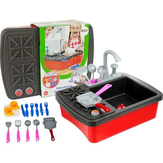 Dětský dřez se sporákem a doplňky