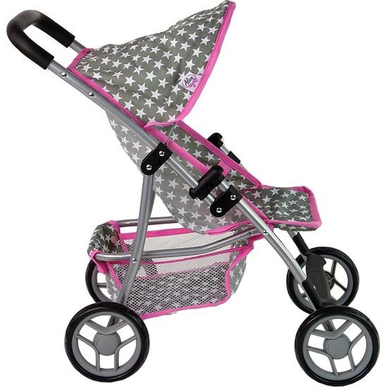 Alice sportovní kočárek pro panenku 9304 šedo-růžový