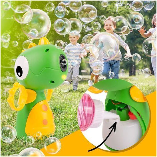 Bublifuk na baterie Zelený dinosaurus