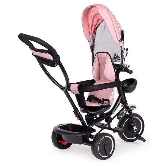 Ecotoys dětská tříkolka s otočným sedadlem Trike 2v1 růžová