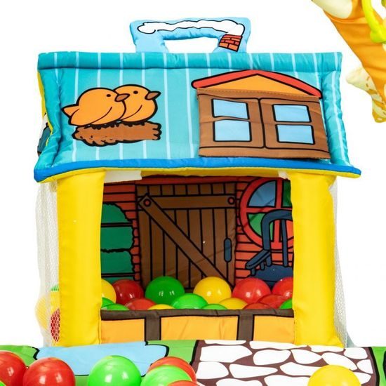 Ecotoys hrací deka se 30 míčky Domeček