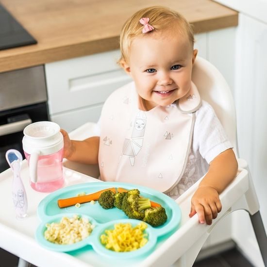 BABYONO Lžička silikonová s obalem 6 m+ 1ks