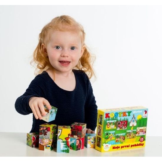 Dřevěné Kostky - Moje první pohádky 12ks