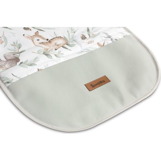 Podložka do kočárku Wafel srnky mátová