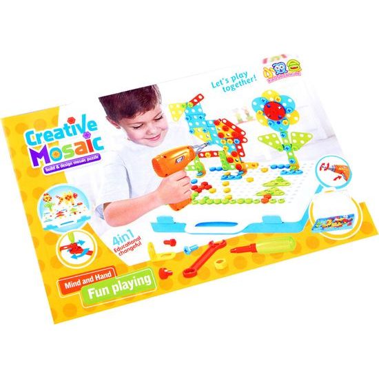 Kreativní konstrukční stavebnice s nářadím 237 ks