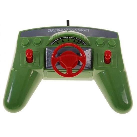 Traktor na dálkové ovládání se zelenou vlečkou Farmer 1:28