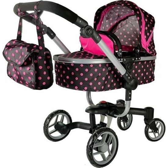 Alice velký kočárek pro panenky Moderno 5294 černý
