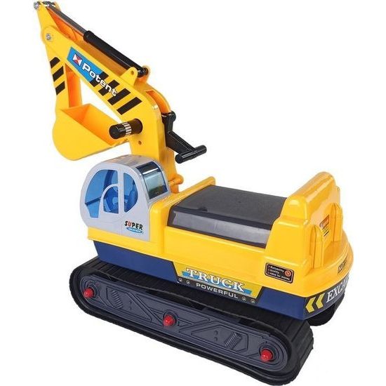 Velký pásový bagr s přilbou