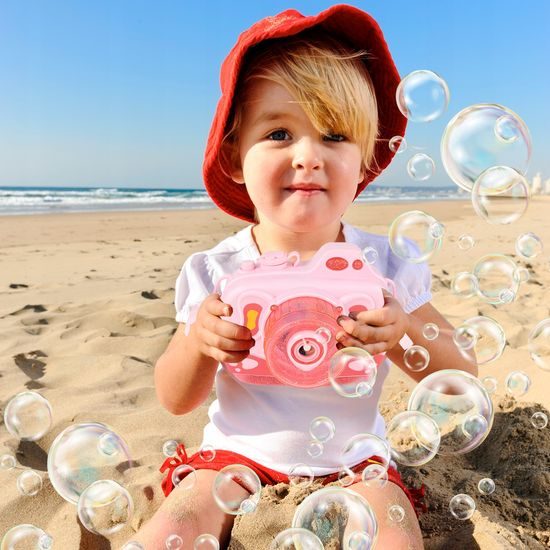 Bublifuk na baterie fotoaparát Bubble Cam růžový