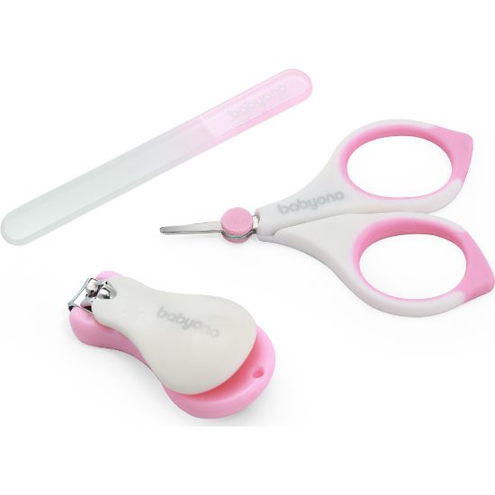 BabyOno Set manikúra pro děti růžový