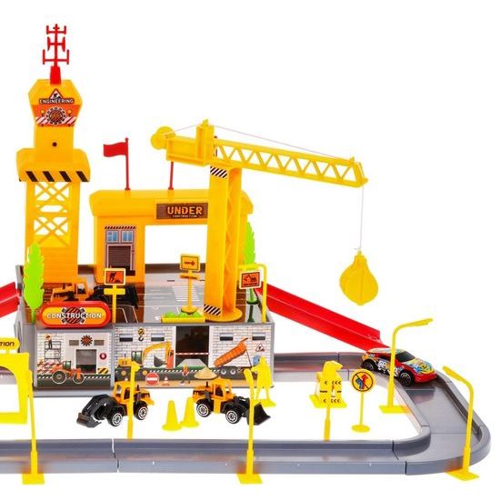 Majlo Toys parkovací garáž se zvuky + 8 autíček Building Parking