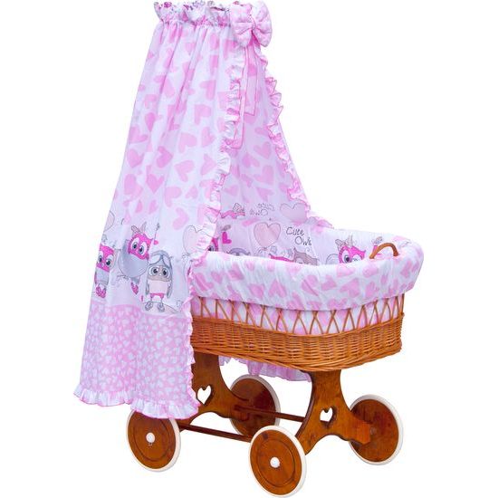 Nebesa nad košík pro miminko a kolébky - Scarlett Kulíšek - růžová