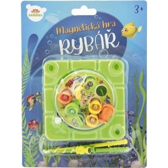 Magnetická Hra ryby/rybář - na natažení - mix 3 barvy