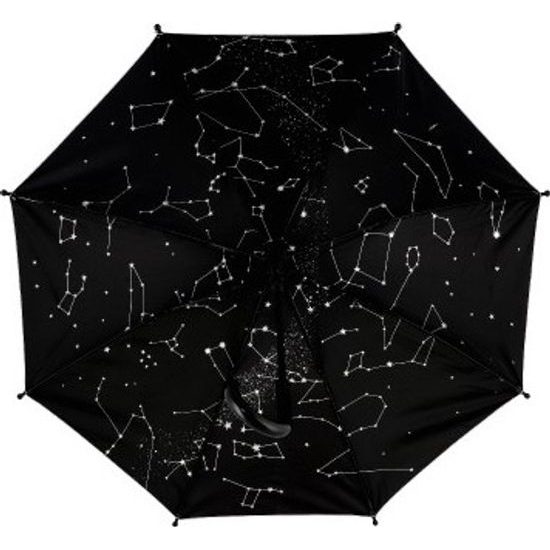 Vystřelovací Deštník hvězdná obloha - stříbrný
