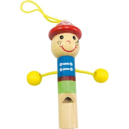 Dřevěná píšťalka panáček s poutkem